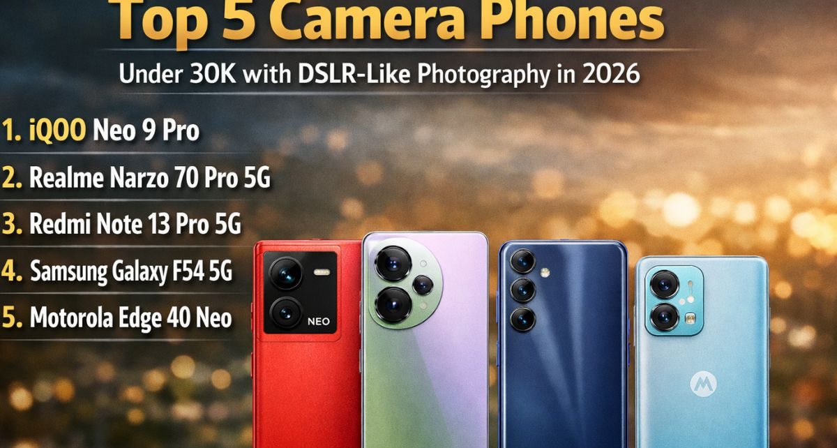 Top 5 Camera Phones Under 30K