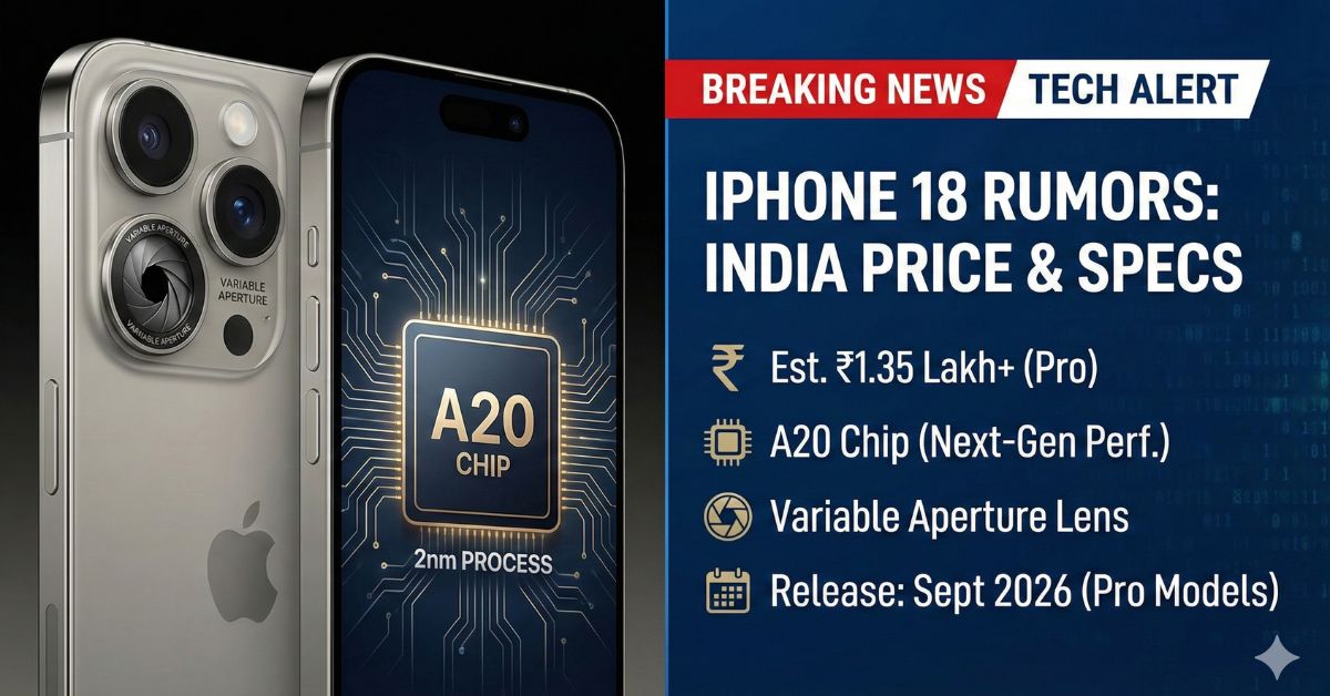 iPhone 18 Price in India & Specs