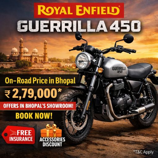Royal Enfield Guerrilla 450 On Road Price in Bhopal